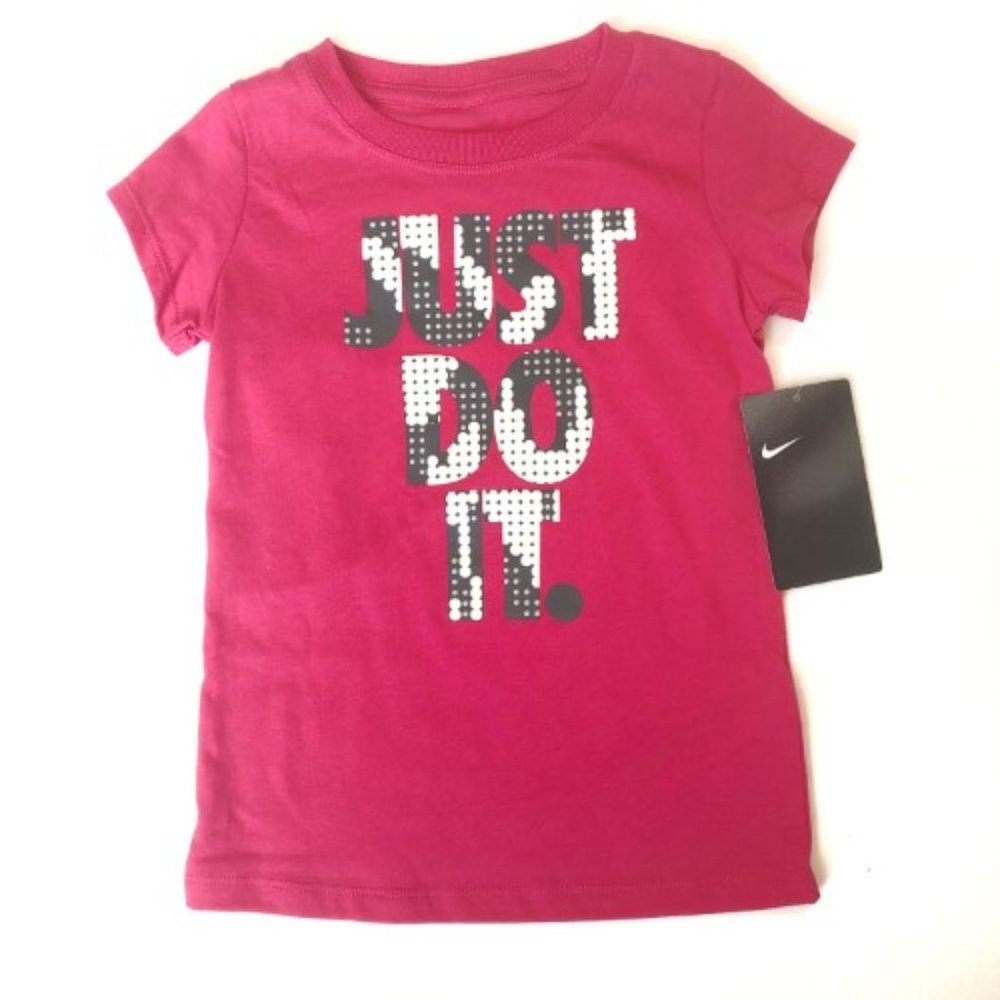 NWT Nike Girls Hot Pink Puff T-Shirt 4T